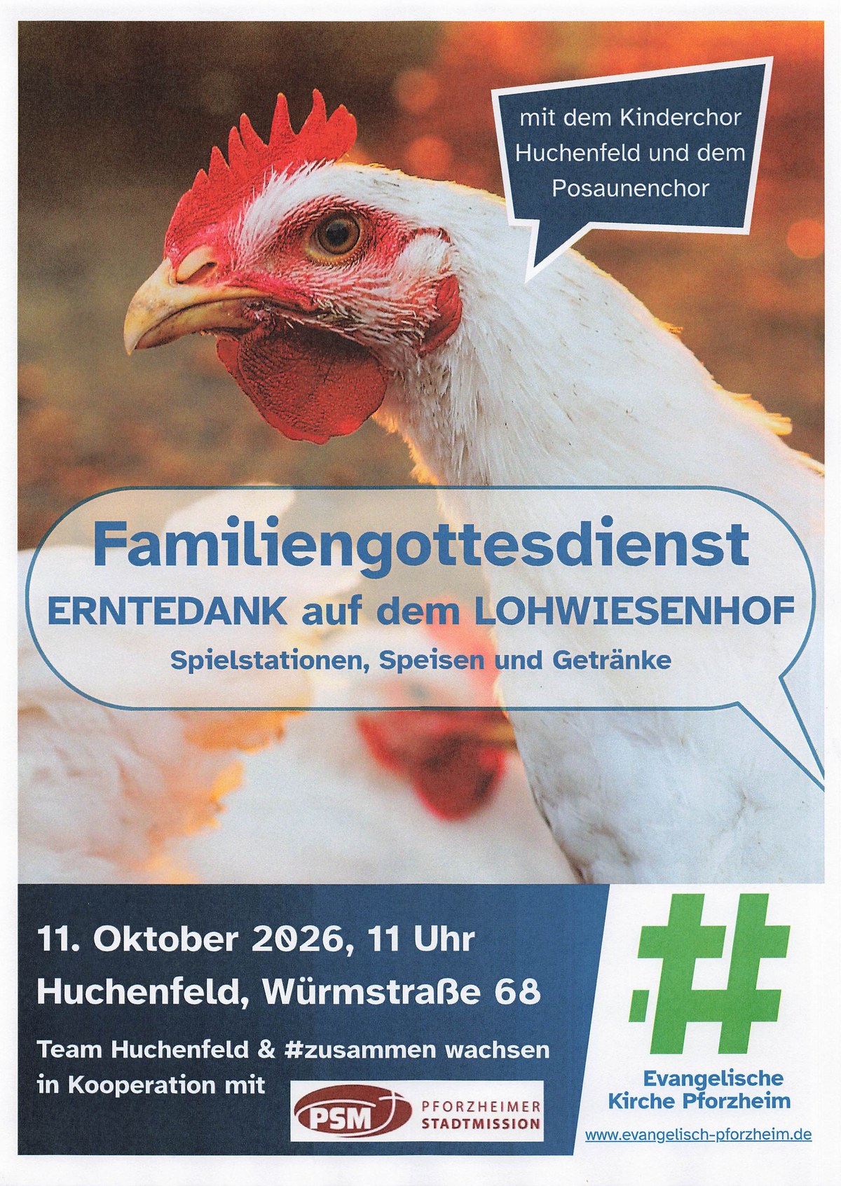 Einladung zum Erntedankgottesdienst am 11. Oktober 2026 auf dem Lohwiesenhof
